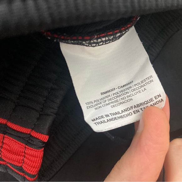 Nike Basketball Men’s M Athletic Pants 383953 010 Overtime Black Red Zip Ankle - Picture 7 of 13